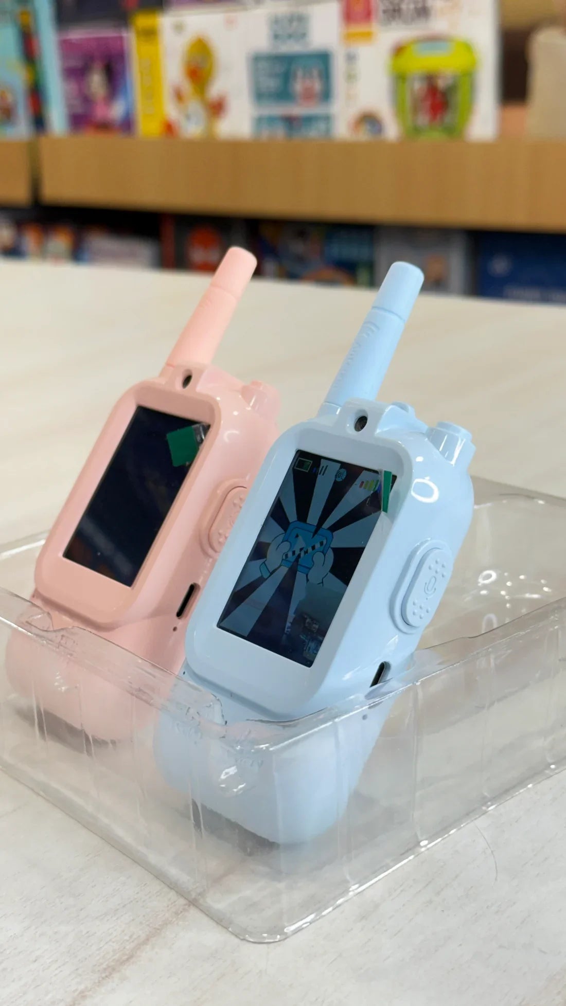 📷🎙️ Video Walkie Talkies for Kids 2 Pack(Blue&Pink) – HD Camera, Voice Changer, Screen Display & Two-Way Video Communication Toy