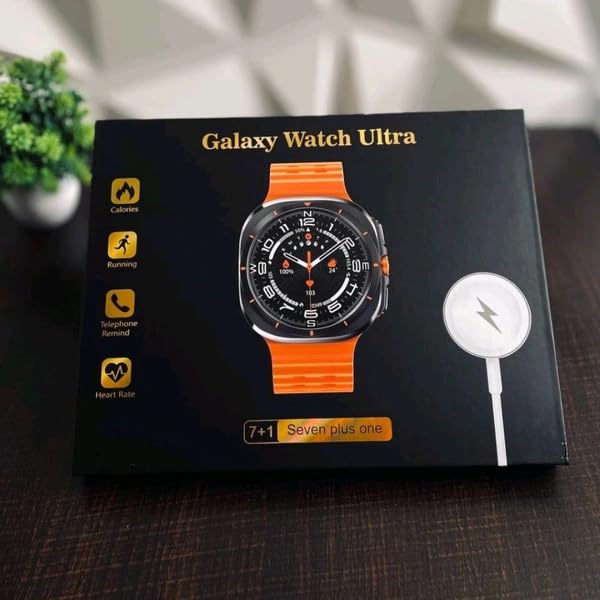 ⌚ 7-in-1 Ultra Smartwatch | Galaxy Watch Ultra Style – Advanced Fitness Tracker with Bluetooth Calling & Multi-Sports Modes 🚀
