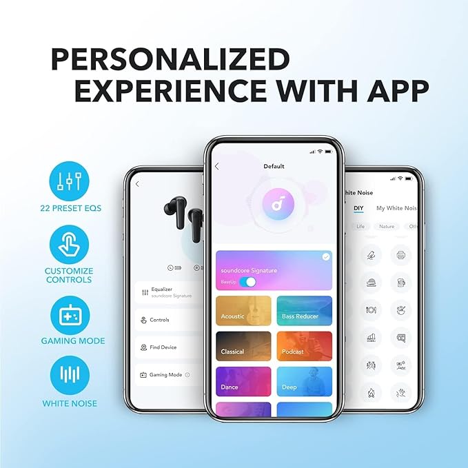 🎧🔥 Sound core R50i True Wireless Earbuds – Powerful Sound, AI Clear Calls, Bluetooth 5.3, Long Battery Life