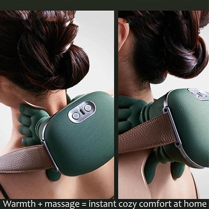 💆‍♂️🔥 USB Electric Massager with Heating & 6D Hand Simulation – Portable Rechargeable Massage Device for Neck, Shoulders, Back & Legs