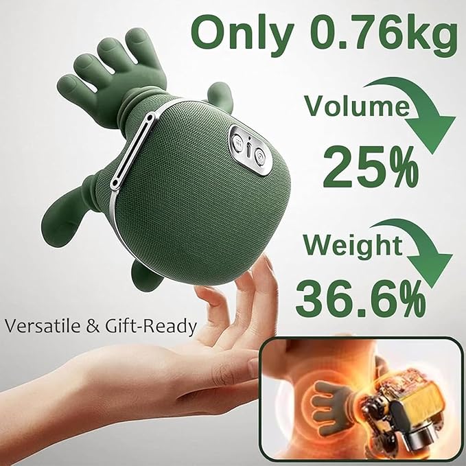 💆‍♂️🔥 USB Electric Massager with Heating & 6D Hand Simulation – Portable Rechargeable Massage Device for Neck, Shoulders, Back & Legs