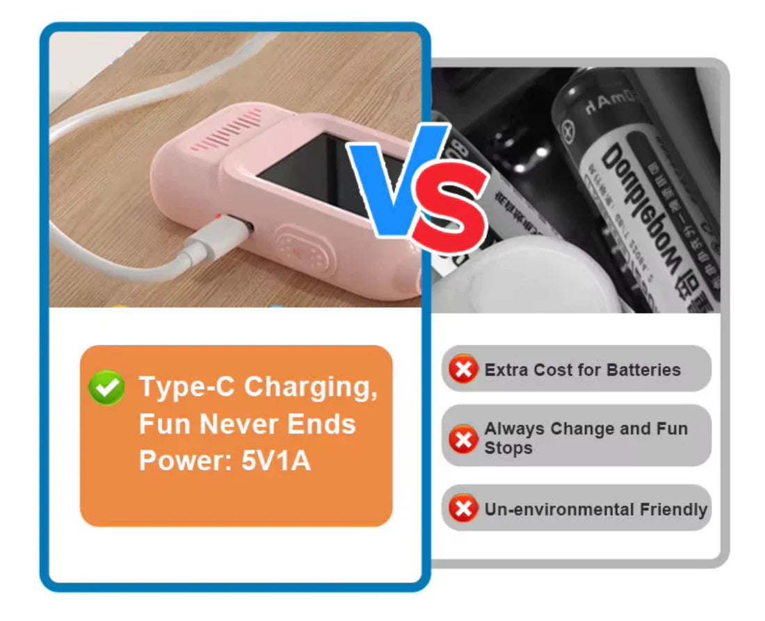 📷🎙️ Video Walkie Talkies for Kids 2 Pack(Blue&Pink) – HD Camera, Voice Changer, Screen Display & Two-Way Video Communication Toy