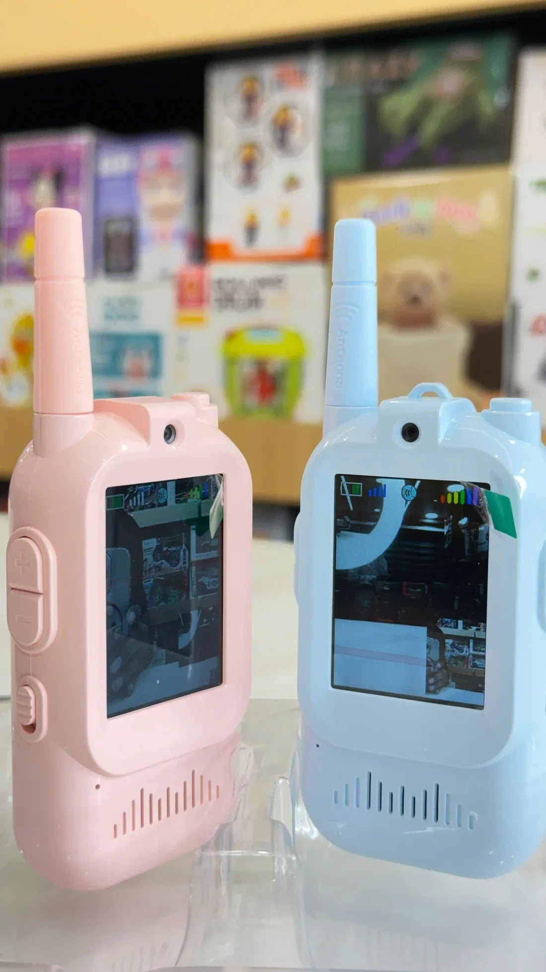 📷🎙️ Video Walkie Talkies for Kids 2 Pack(Blue&Pink) – HD Camera, Voice Changer, Screen Display & Two-Way Video Communication Toy