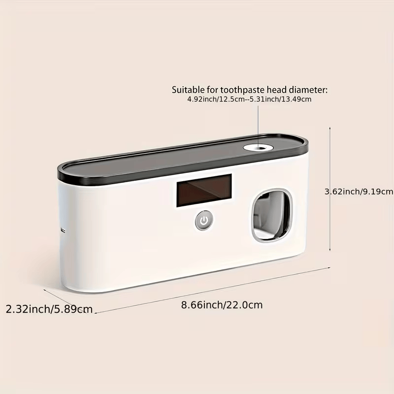 Smart Toothbrush Organizer with Automatic Toothpaste Dispenser