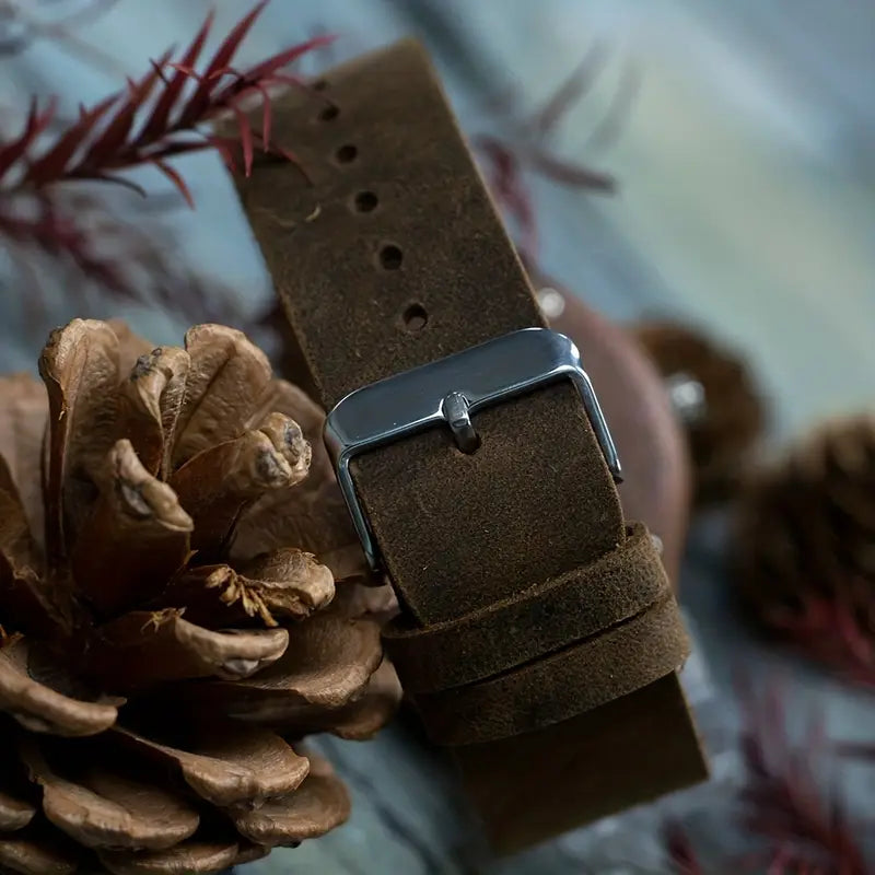 Rustic Vintage Men's Watch -  Walnut Deer Head Watch